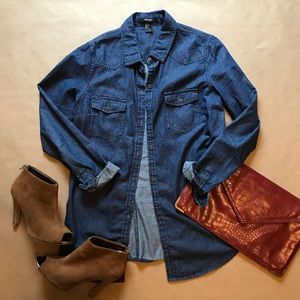 NWOT Denim button down